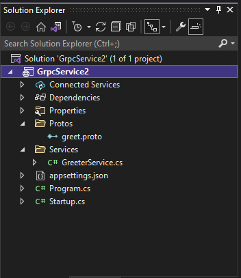 gRPC application in ASP.NET Core