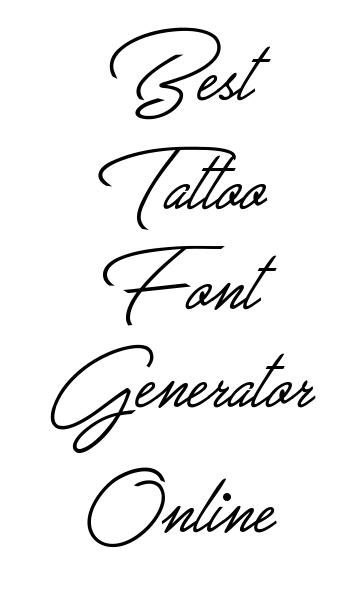 tattoo fonts generator